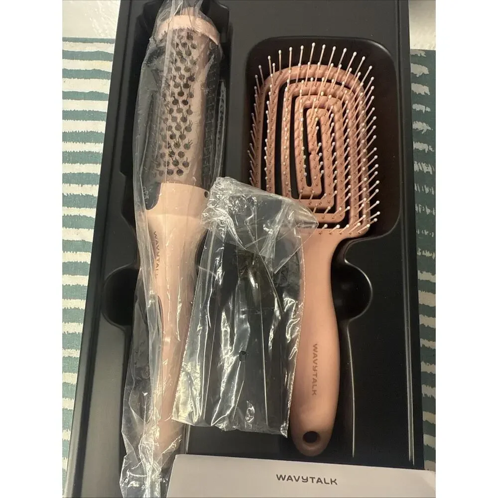 WavyTalk Blowout Boost Ionic Thermal Brush Ceramic Hot Brush Rose Gold Open box